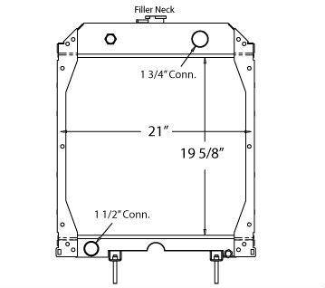 450136 - Perkins Diesel Engine Radiator Radiator