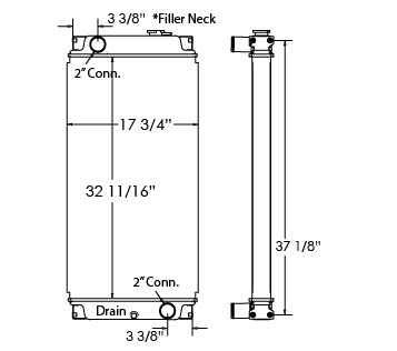 450147 - Caterpillar Excavator Radiator Radiator