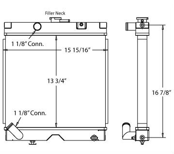 450172 - Kubota / Genie Lift Radiator Radiator