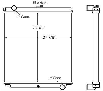 450178 - Case CX135SR Radiator Radiator