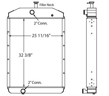 450180 - Onan Generator Radiator Radiator