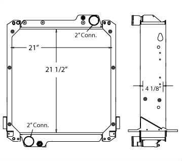 450186 - Massey Ferguson  4233 / Bobcat V623 Radiator Radiator