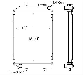 450198 - Terex / Genie Generator / Mobile Light Tower Radiator Radiator