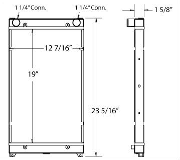 450201 - Cummins Onan Generator Radiator Radiator