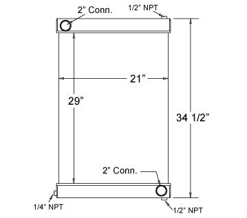 450260 - Fuchs Model  MHL360 Crane Radiator Radiator