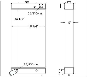 450264 - Komatsu D61 Dozer Radiator Radiator