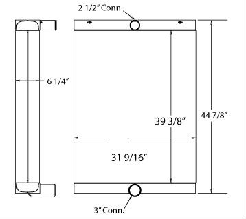 450273 - Aljon ADV625 Tier 3 Landfill Compactor Radiator Radiator