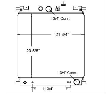 450280 - Terex T35 Aluminum Radiator Radiator