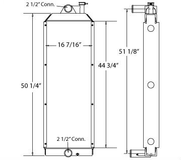 450290 - CAT 345 Excavator Radiator Radiator