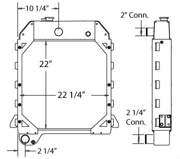 450293 - Caterpillar Backhoe Radiator Radiator