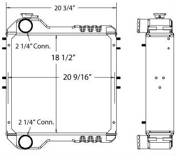 450298 - Kobelco Fermec 750, 860 Series 2 Radiator without A/C Radiator