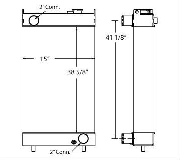 450305 - Komatsu Aluminim Radiator Radiator