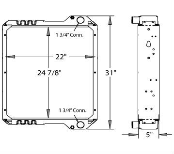 450344 - JCB Articulated Dump Truck Radiator