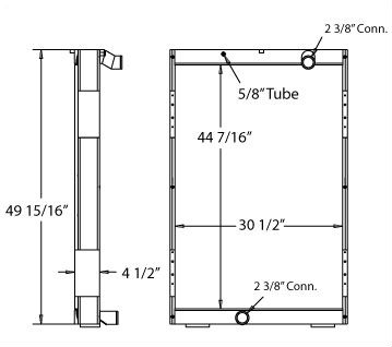 450355 - Van Hool Bus Radiator