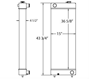 450366 - Kobelco Excavator SK260, Caterpillar 324DLN Radiator