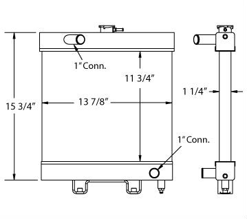 450395 - JLG Aeriel Lift Kubota Engine Radiator