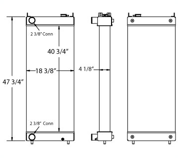 450439 - Link-Belt  / Case 330 Excavator Radiator Radiator