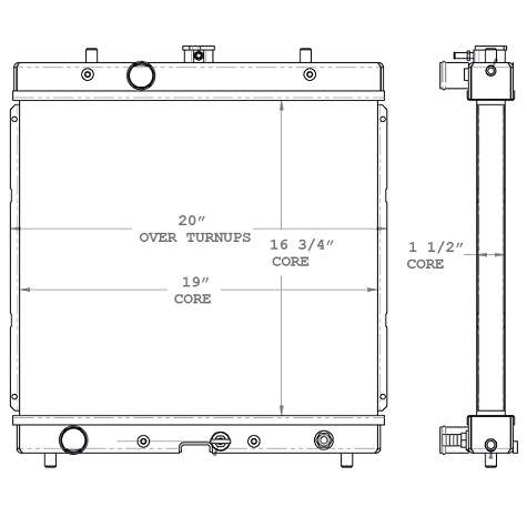 450445 - Princeton Rough Terrain Forklift Radiator