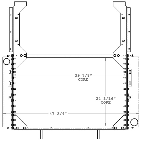 450461 - Oshkosh S2326 Cement Mixer Radiator Radiator