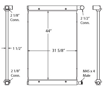 450465 - Volvo Gen Set Marine (Penta Engine) Radiator