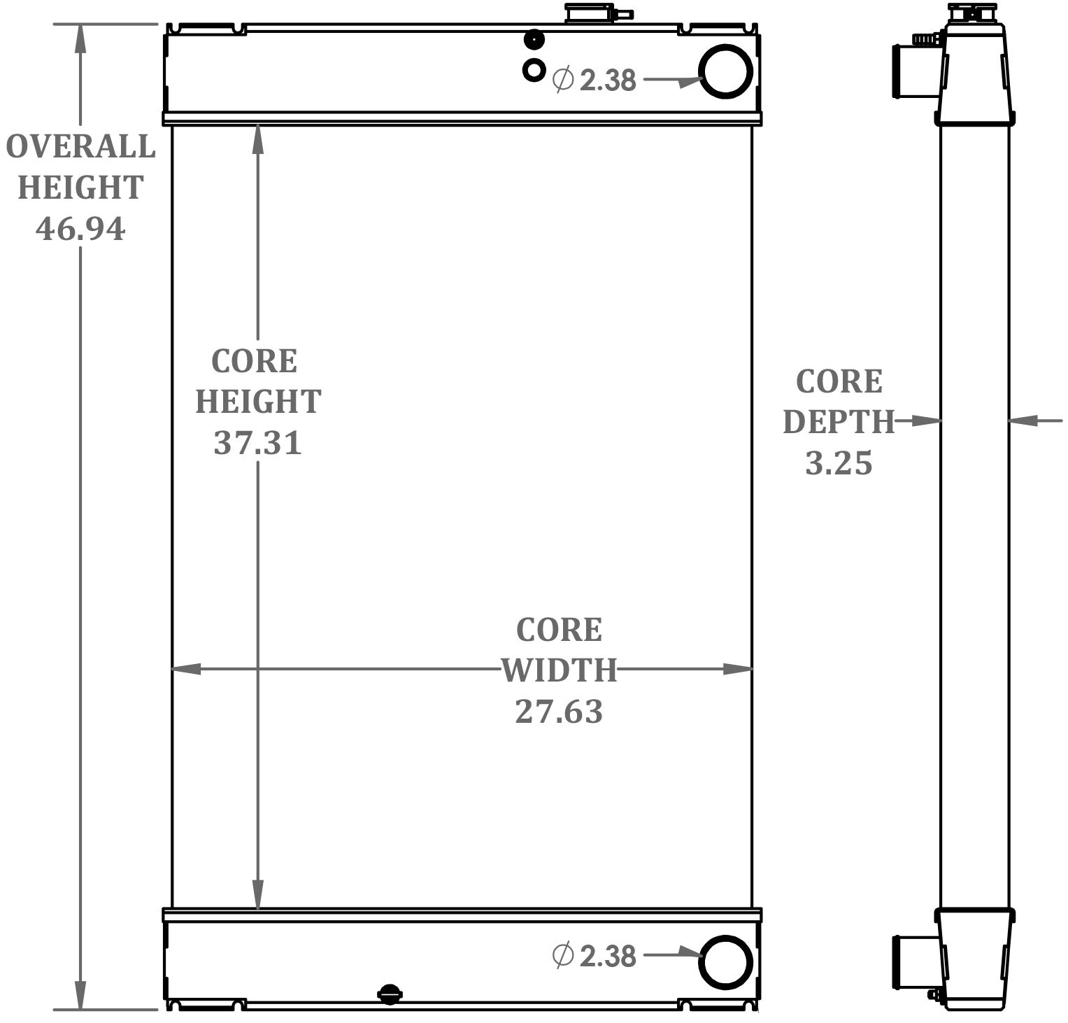 450554 - Kohler Generator Radiator Radiator