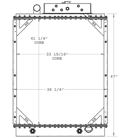 450598 - Pierce Fire truck Radiator Radiator