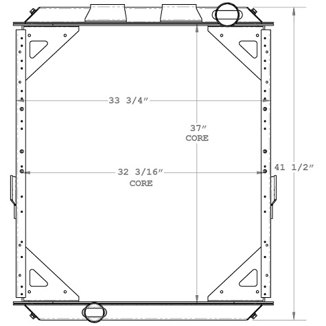 450600 - American LaFrance Bolted tank pumper Radiator Radiator