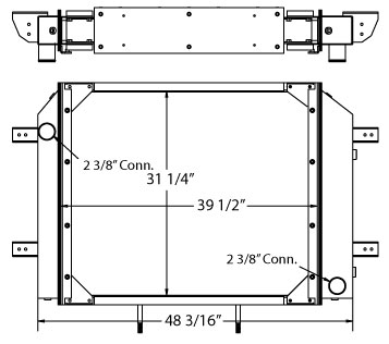 450602 - Oshkosh Cement Mixer Radiator