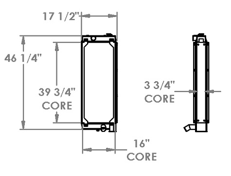 450735 - John Deere 330 Excavator Radiator Radiator