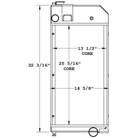 450777 - Brush Bandit Chipper / Diedrich D50 Drill Radiator Radiator