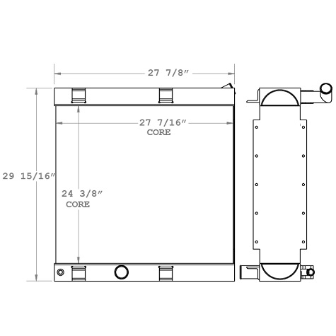 450819 - Grove / Manitowoc RT880E Mobile Crane Radiator Radiator