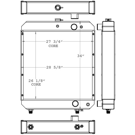 450833 - Case 621B Loader Radiator Radiator