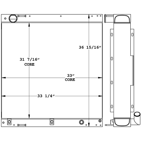 450840 - E-One Fire Truck Radiator Radiator