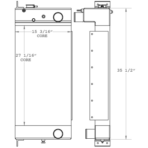 450856 - Tenco Loader Mount Snow Blower Radiator Radiator