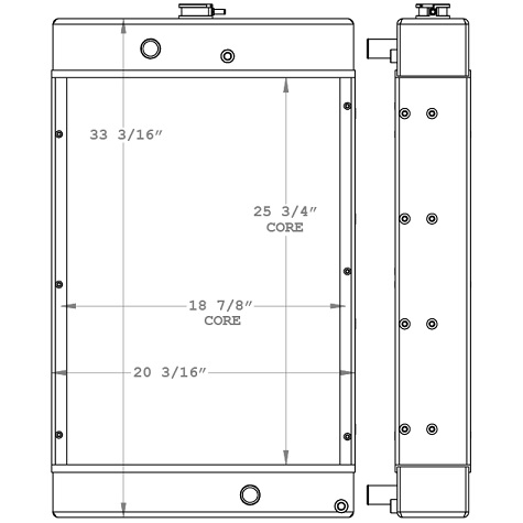 450890 - Denyo DH-480I  / Multiquip DCA45SSIU4FRadiator Radiator