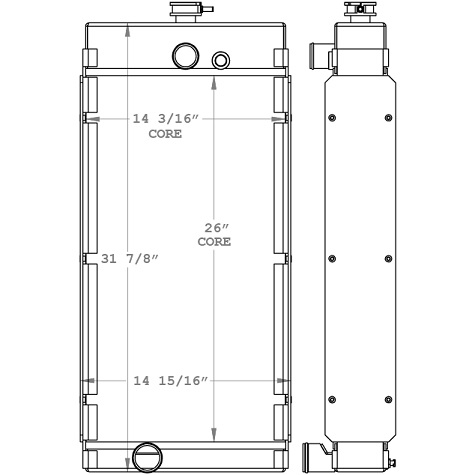 450894 - Sullair 185H / 260D Radiator Radiator