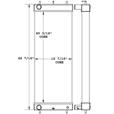 450902 - Kawasaki 70Z-7 Wheel Loader Radiator Radiator