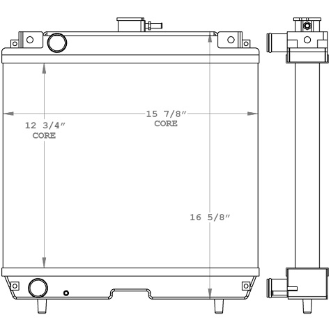 450912 - Kubota B2100 Series Radiator Radiator