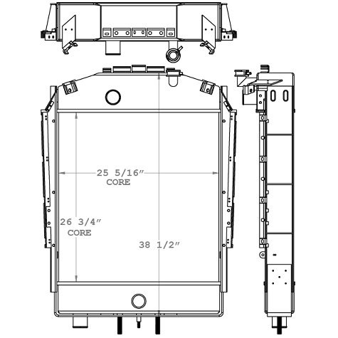 450952 - 1950 Mack L85 Fire Truck Radiator Radiator