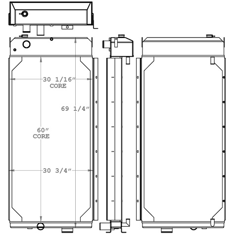 450973 - Ingersoll Rand 1300CFM Radiator Radiator