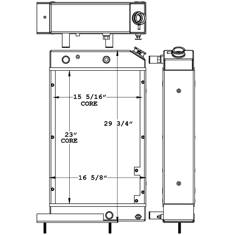 450980 - Stationary Hitachi Engine Radiator Radiator