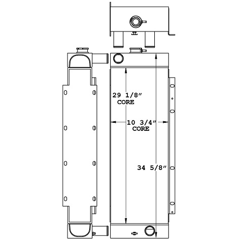 450994 - John Deere 450H Radiator Radiator