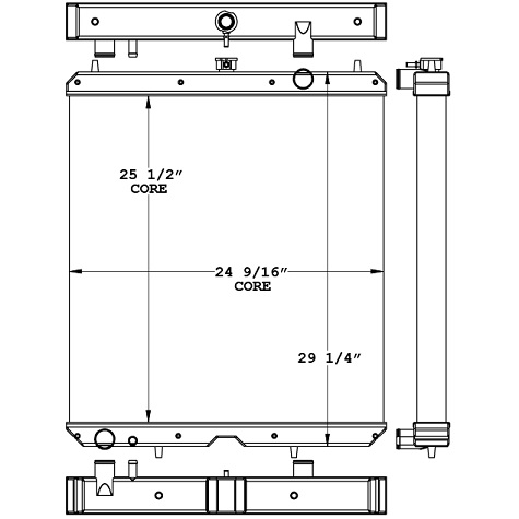 451004 - Kubota M6-131 Tractor Radiator Radiator