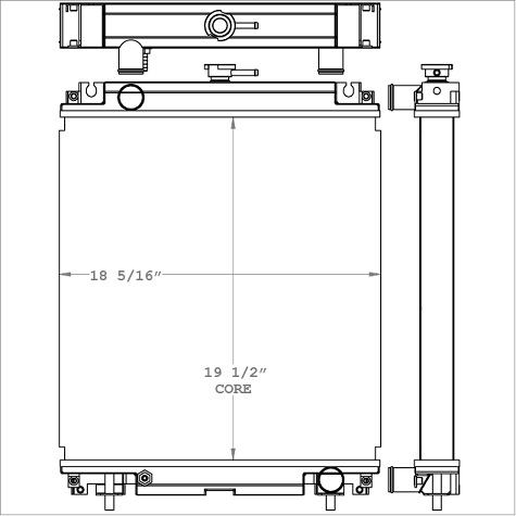 451028 - Case CX50B Mini Crawler Radiator Radiator