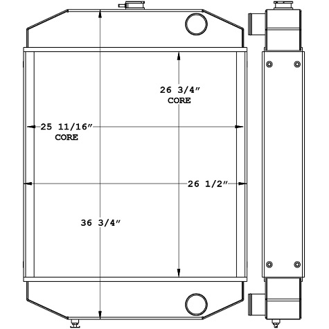 451132 - John Deere 120 Excavator Radiator Radiator