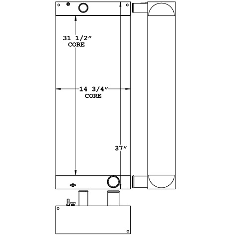 451143 - 2015 Capacity TJ5000 Yard Spotter Radiator Radiator