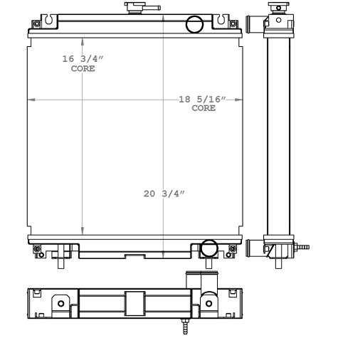 451157 - Kubota / Pramac Generator Radiator Radiator