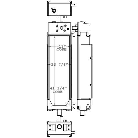 451185 - Caterpillar 963 Track Loader Radiator Radiator