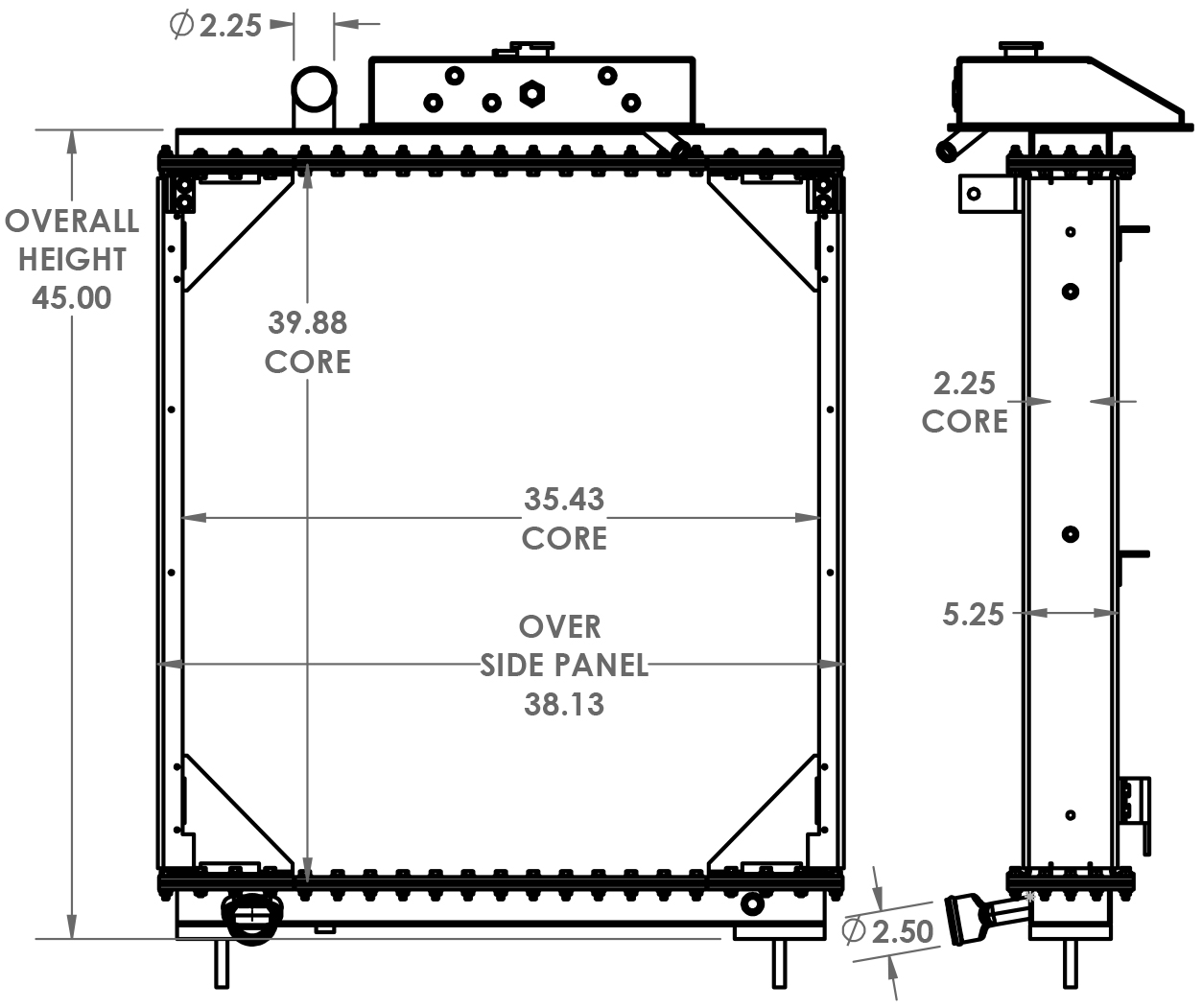 451208 - KME Fire Truck Radiator Radiator