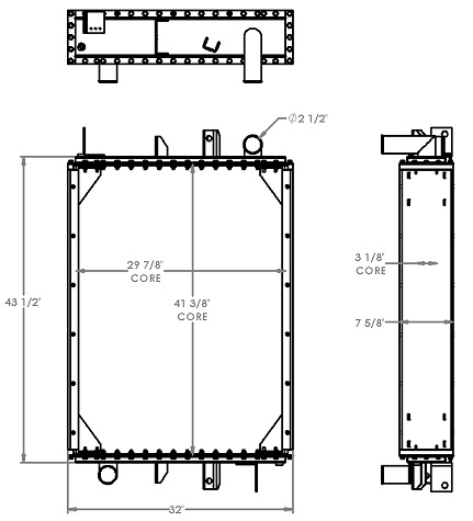 451231 - Gillig Motorhome Radiator Radiator